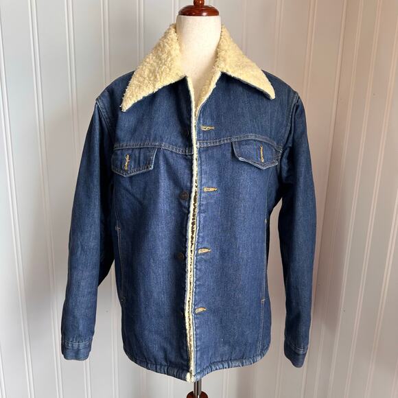 Roe buck Other - Vintage 70s/80s Roe Buck Sherpa Denim Jacket 44R
